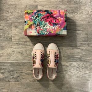Ed Hardy Lowrise Pink Sneakers